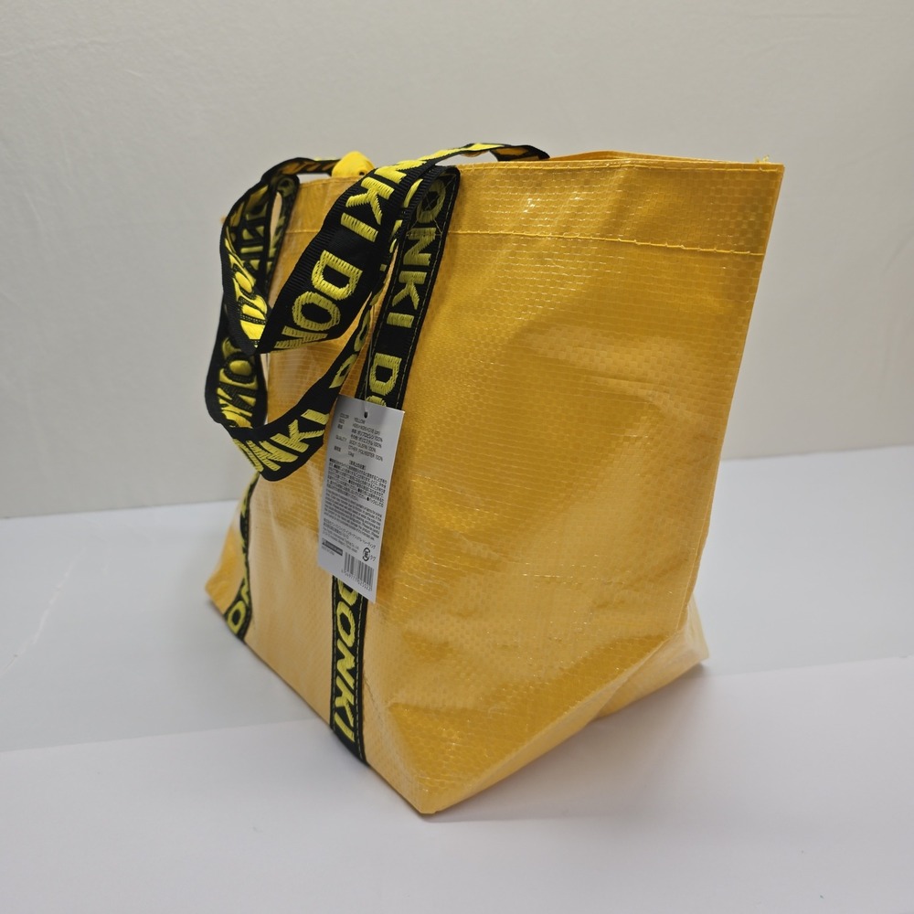 Don Don Donki Yellow Reusable Tote Bag Japanese Streetwear Shopper NEW - Picture 4 of 7